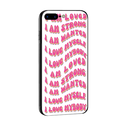 Affirmation sleek iphone 7 plus cover with tempered glass back and TPU edges