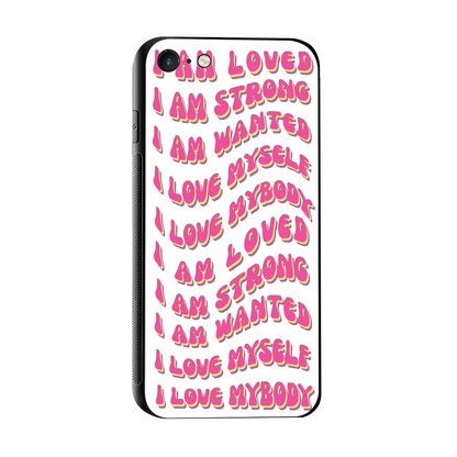 Affirmation sleek iphone 7 cover with tempered glass back and TPU edges