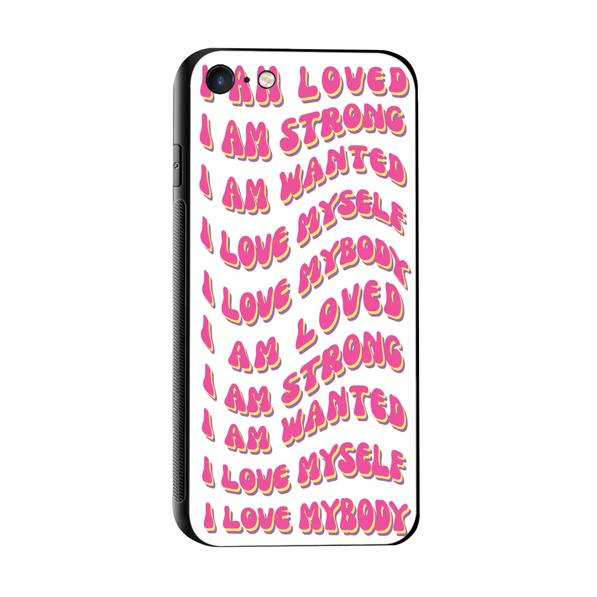 Affirmation sleek iphone se 2020 cover with tempered glass back and TPU edges