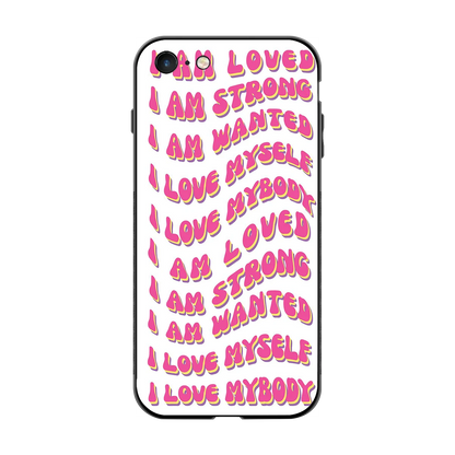 Affirmation back phone cover | glass case for iphone 7