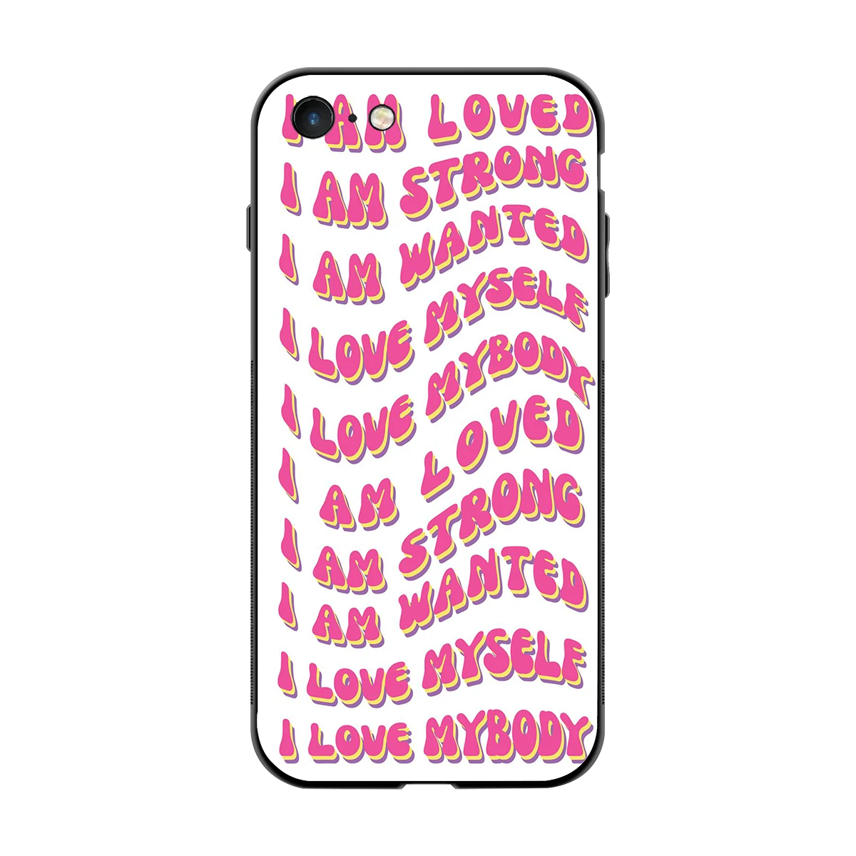 Affirmation back phone cover | glass case for iphone se 2020