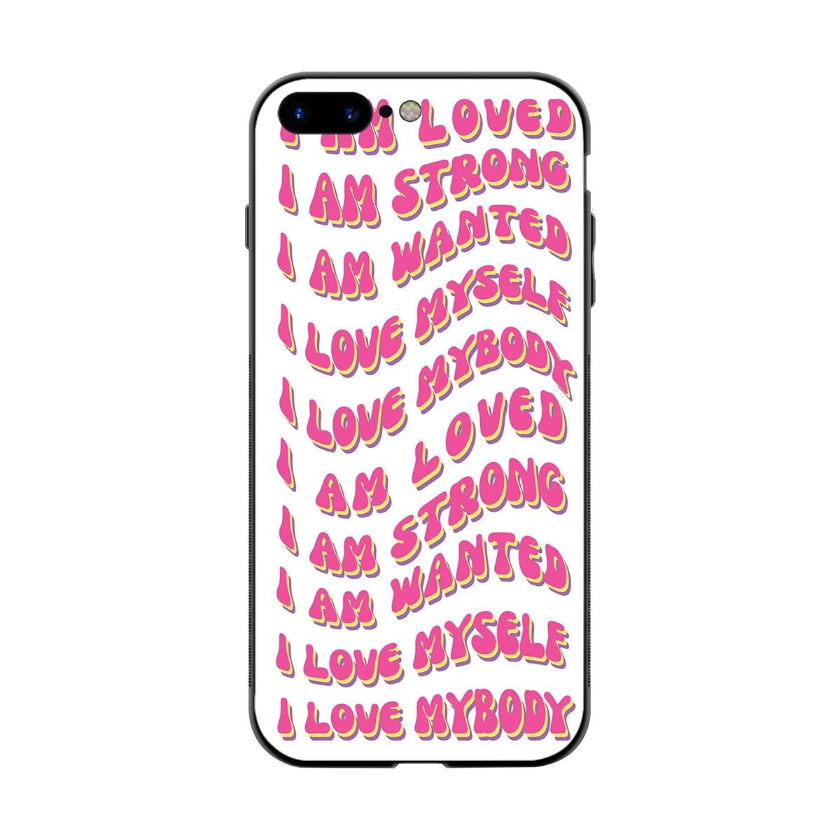 Affirmation back phone cover | glass case for iphone 7 plus