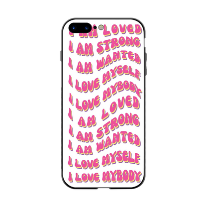 Affirmation back phone cover | glass case for iphone 7 plus