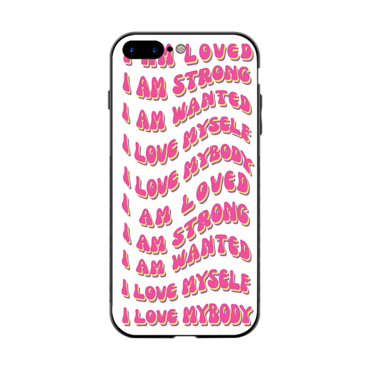 Affirmation back phone cover | glass case for iphone 7 plus