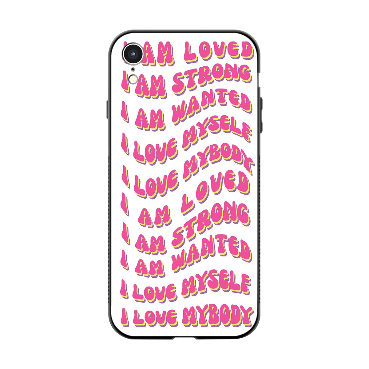 Affirmation back phone cover | glass case for iphone xr