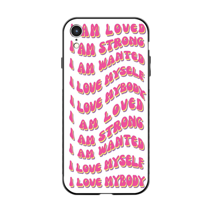 Affirmation back phone cover | glass case for iphone xr