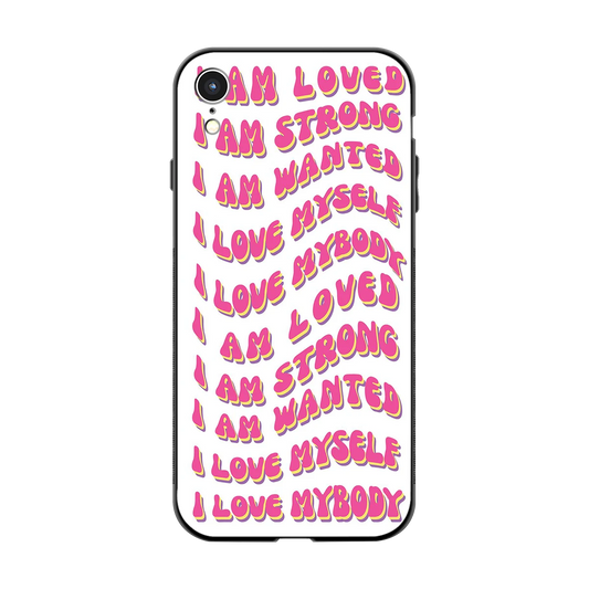 Affirmation back phone cover | glass case for iphone xr