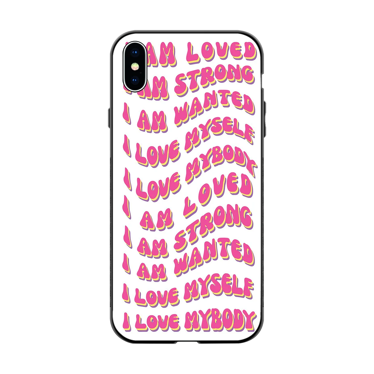 Affirmation back phone cover | glass case for iphone xs max