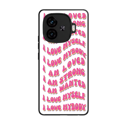 Affirmation back phone cover | glass case for iqoo neo 10r 5g