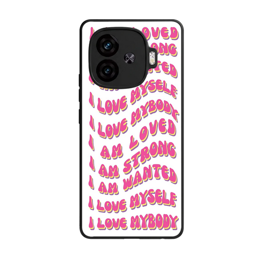 Affirmation back phone cover | glass case for iqoo neo 10r 5g