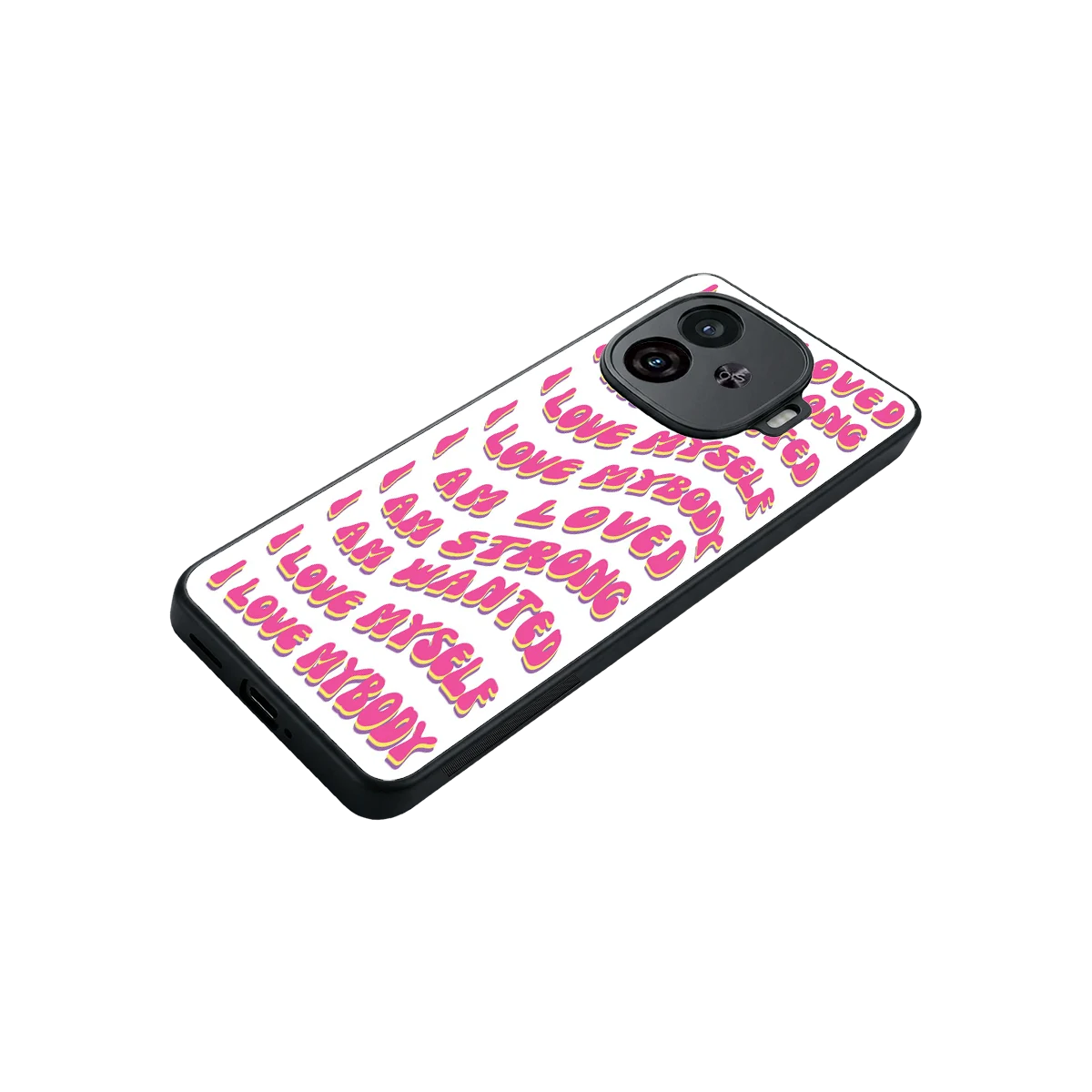 Affirmation stylish phone case for iqoo neo 10r 5g | glossy glass and slim fit
