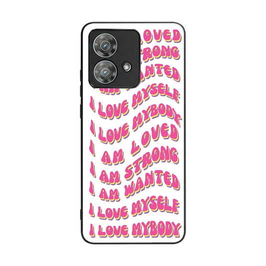 Affirmation back phone cover | glass case for motorola edge 40 neo 5g