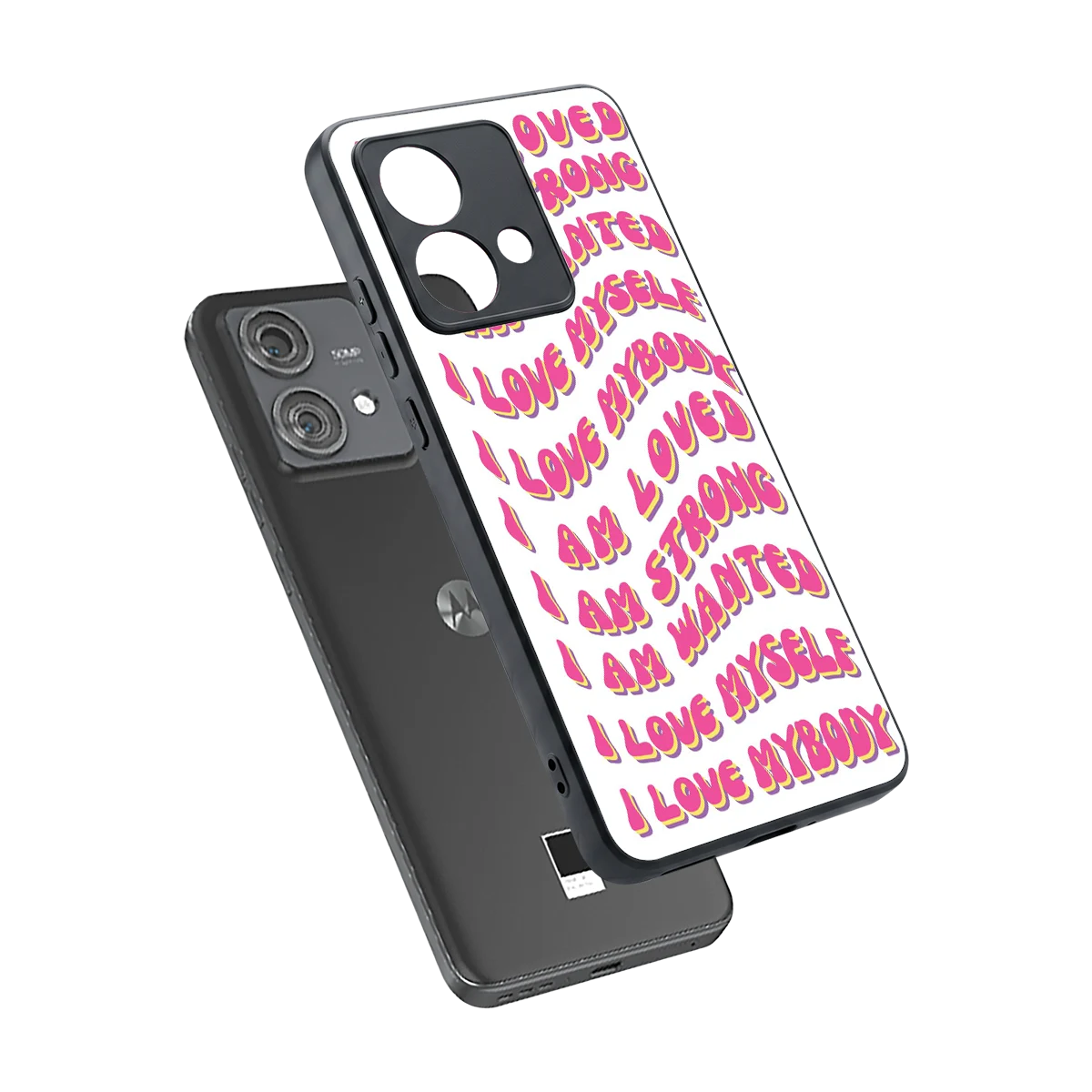 Affirmation sleek motorola edge 40 neo 5g cover with tempered glass back and TPU edges