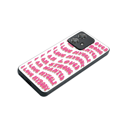 Affirmation stylish phone case for motorola edge 40 neo 5g | glossy glass and slim fit