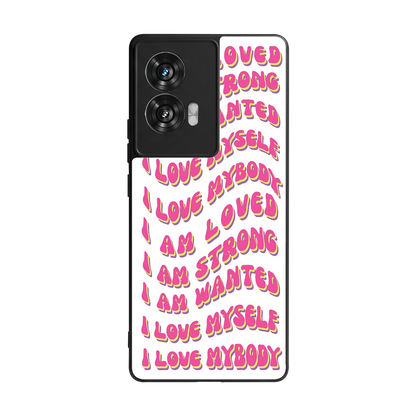 Affirmation back phone cover | glass case for motorola edge 50 fusion