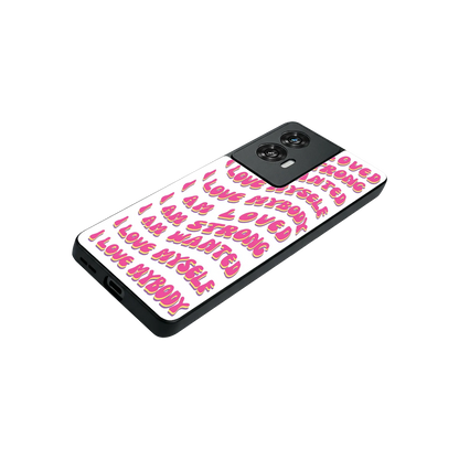Affirmation stylish phone case for motorola edge 50 fusion | glossy glass and slim fit