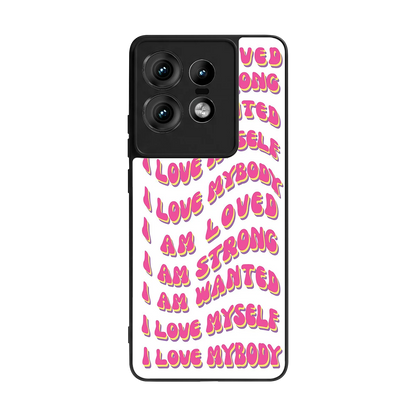 Affirmation back phone cover | glass case for motorola edge 50 pro