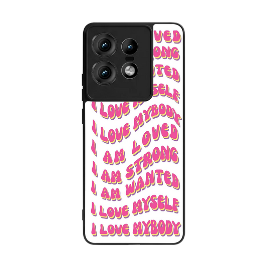 Affirmation back phone cover | glass case for motorola edge 50 pro