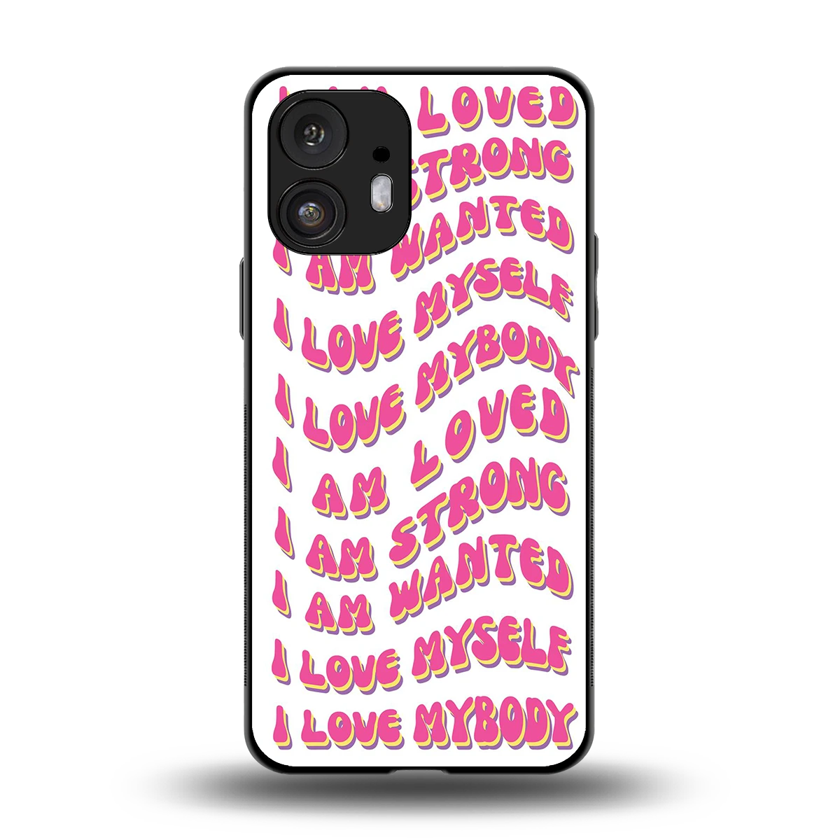 Affirmation back phone cover | glass case for nothing phone 2