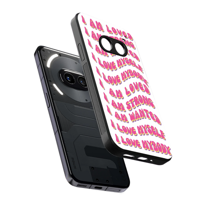 Affirmation sleek nothing phone 2a cover with tempered glass back and TPU edges