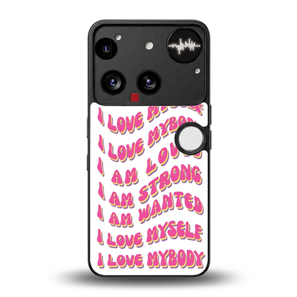 Affirmation back phone cover | glass case for nothing phone 3