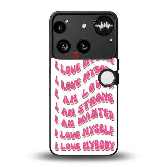 Affirmation back phone cover | glass case for nothing phone 3