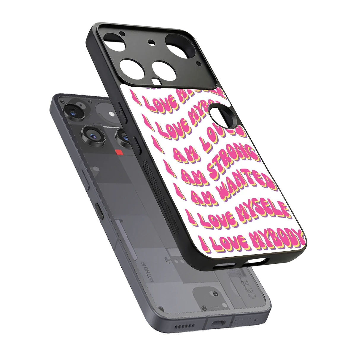 Affirmation sleek nothing phone 3 cover with tempered glass back and TPU edges