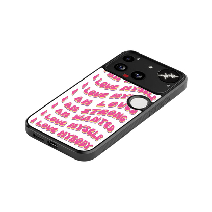 Affirmation stylish phone case for nothing phone 3 | glossy glass and slim fit