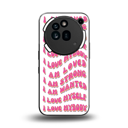 Affirmation back phone cover | glass case for nothing phone 3a pro