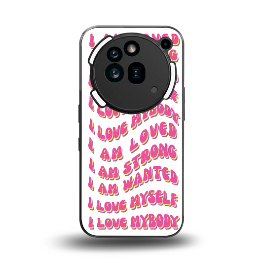 Affirmation back phone cover | glass case for nothing phone 3a pro