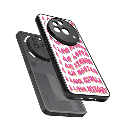 Affirmation sleek nothing phone 3a pro cover with tempered glass back and TPU edges