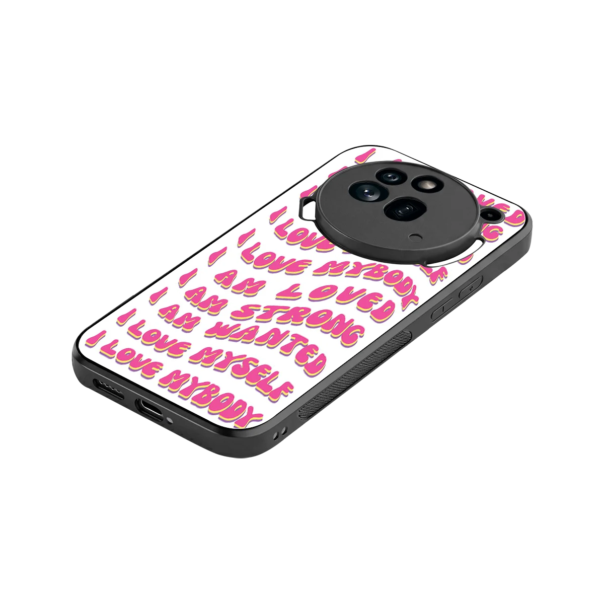 Affirmation stylish phone case for nothing phone 3a pro | glossy glass and slim fit