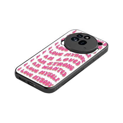 Affirmation stylish phone case for nothing phone 3a pro | glossy glass and slim fit