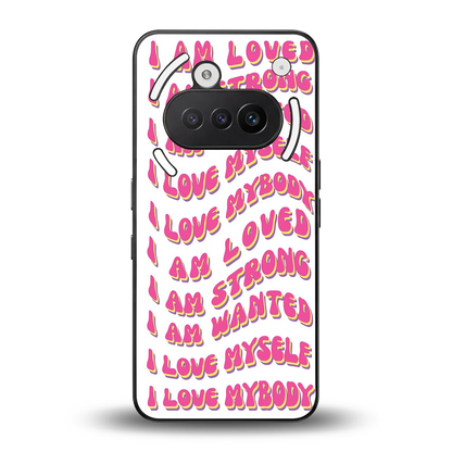 Affirmation back phone cover | glass case for nothing phone 3a