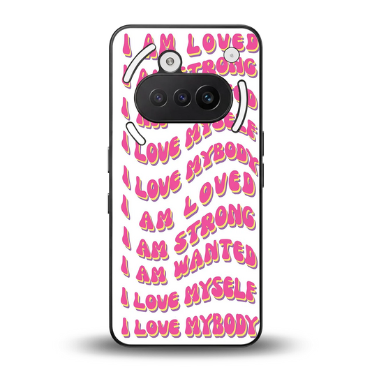 Affirmation back phone cover | glass case for nothing phone 3a