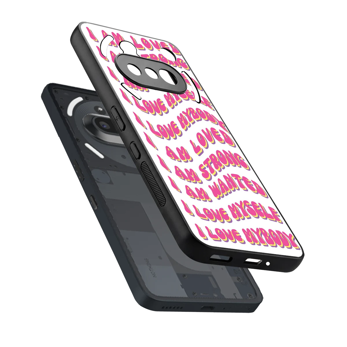 Affirmation sleek nothing phone 3a cover with tempered glass back and TPU edges