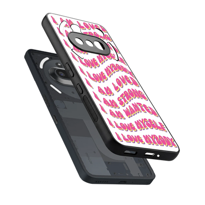 Affirmation sleek nothing phone 3a cover with tempered glass back and TPU edges