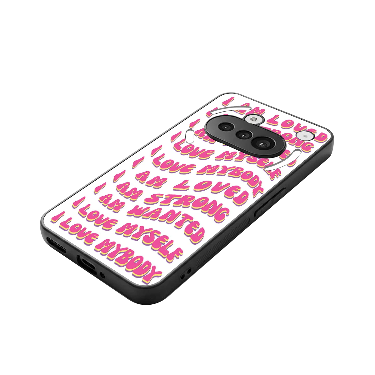 Affirmation stylish phone case for nothing phone 3a | glossy glass and slim fit