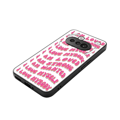 Affirmation stylish phone case for nothing phone 3a | glossy glass and slim fit