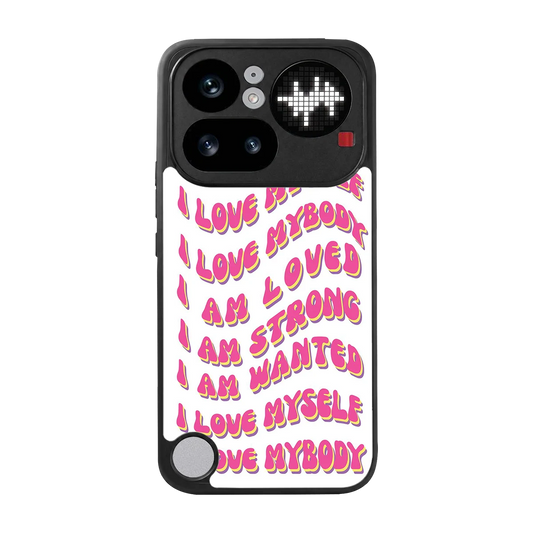 Affirmation back phone cover | glass case for nothing phone 4a pro