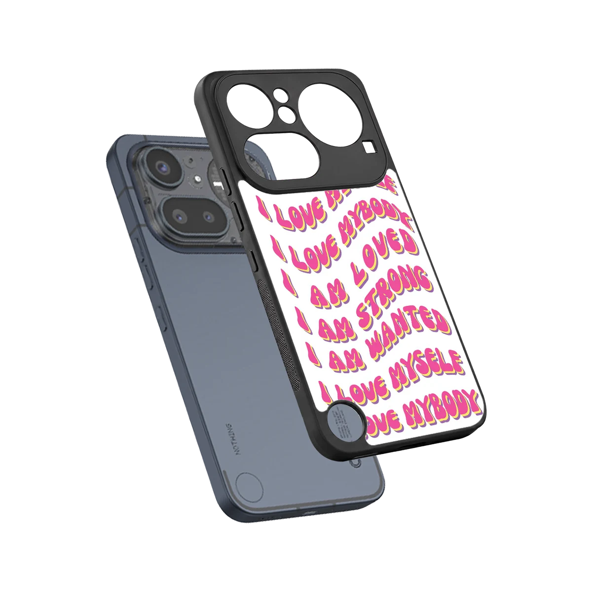 Affirmation sleek nothing phone 4a pro cover with tempered glass back and TPU edges