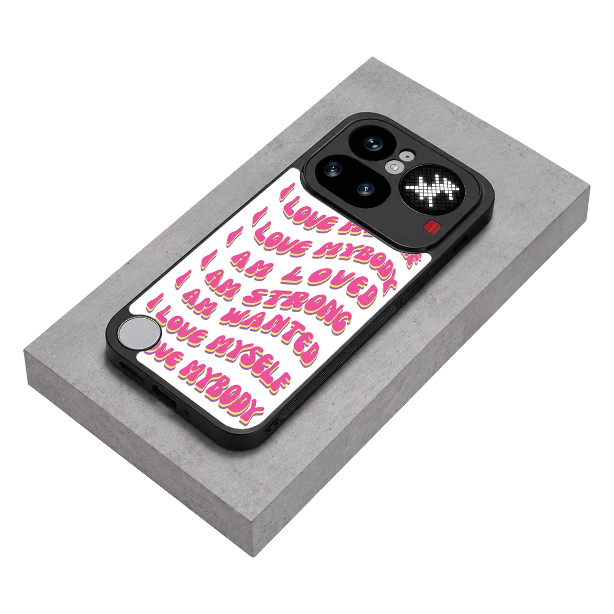 Affirmation stylish phone case for nothing phone 4a pro | glossy glass and slim fit