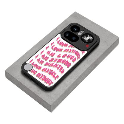Affirmation stylish phone case for nothing phone 4a pro | glossy glass and slim fit