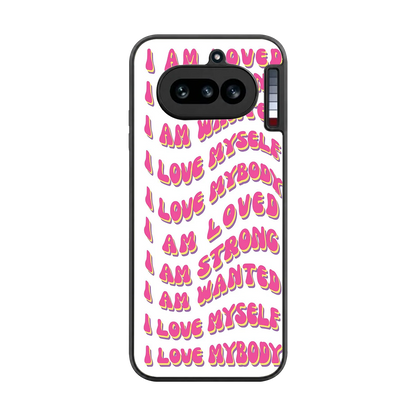 Affirmation back phone cover | glass case for nothing phone 4a