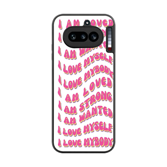 Affirmation back phone cover | glass case for nothing phone 4a