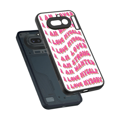 Affirmation sleek nothing phone 4a cover with tempered glass back and TPU edges