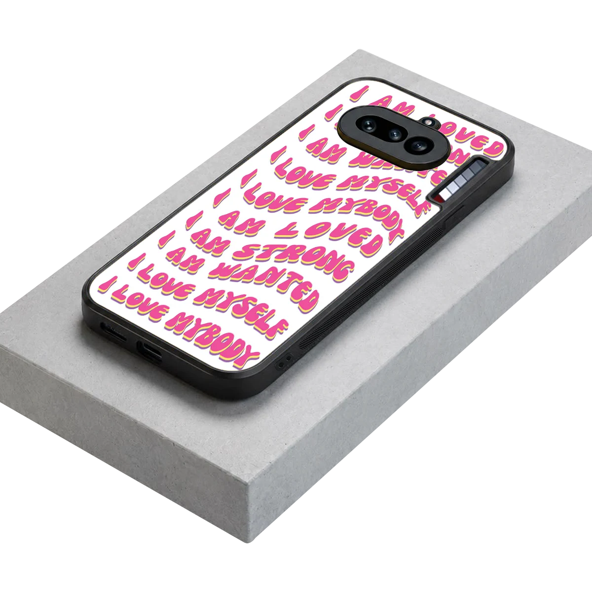 Affirmation stylish phone case for nothing phone 4a | glossy glass and slim fit