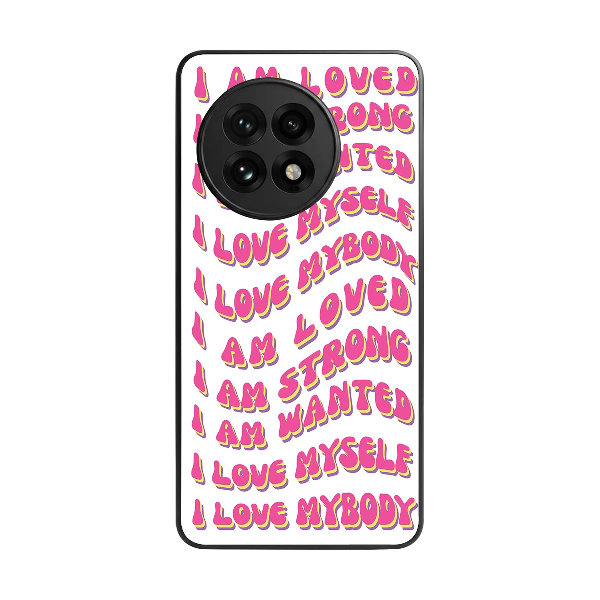 Affirmation back phone cover | glass case for oneplus 13r