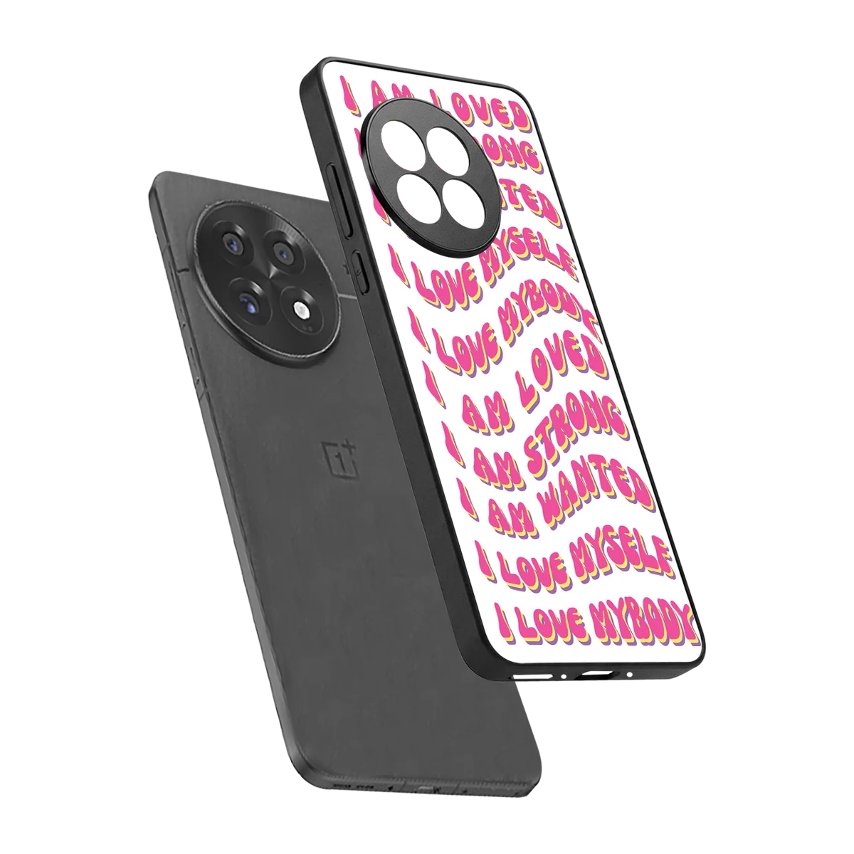 Affirmation sleek oneplus 13r cover with tempered glass back and TPU edges