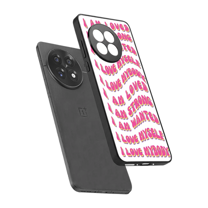 Affirmation sleek oneplus 13r cover with tempered glass back and TPU edges